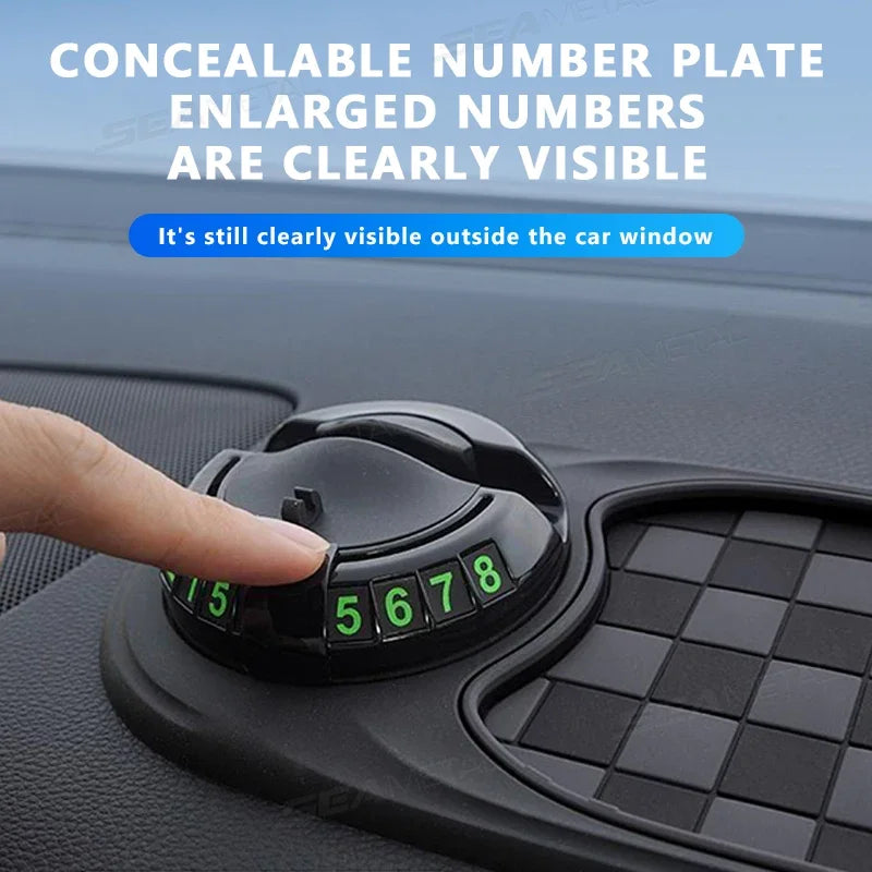 2 in 1 Dashboard anti Slip Mat with Phone Mount 360-Degree Rotation Car Phone Holder Non-Slip Adhesive Mat for Car