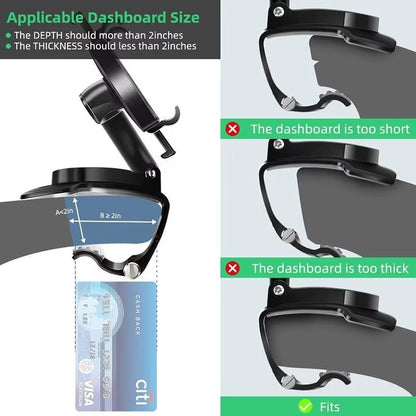 Multi-Function Car Mobile Phone Holder Dashboard Mirror/Gps Mobile Phone Holder Clip 360 Degree Rotatable Car Accessories